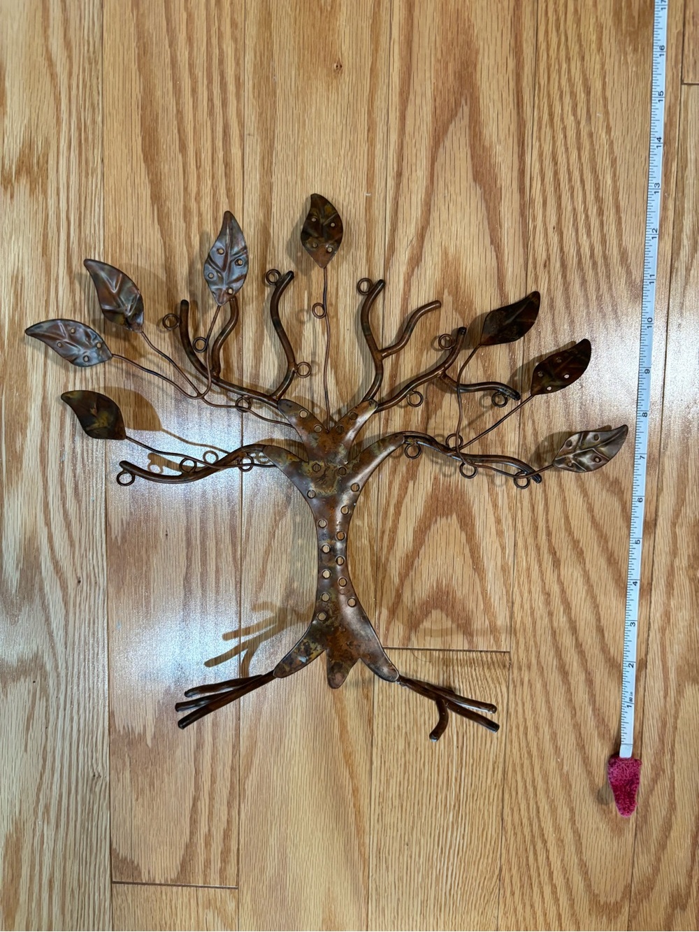Metal Tree Jewelry Hanger in Aged Brown Finish